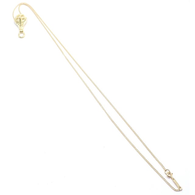 Vintage Tiffany & Co. Ralph Lauren Yellow Gold Pulley Pendant Necklace For Sale In Philadelphia - Image 6 of 14