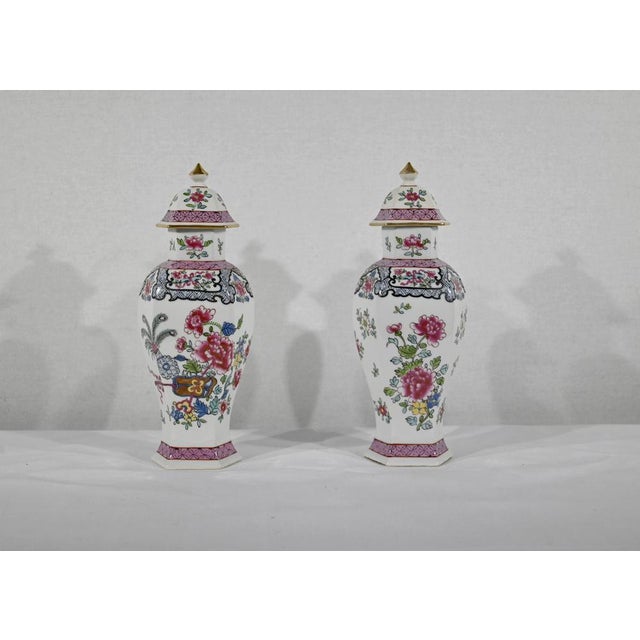 Chinese Hexagonal Vases in Earthenware For Sale - Image 14 of 18