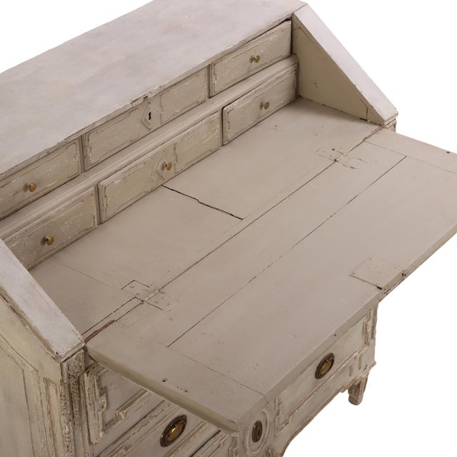 French A French Louis XV Style Painted Slant Front Desk, 18th C. For Sale - Image 3 of 8