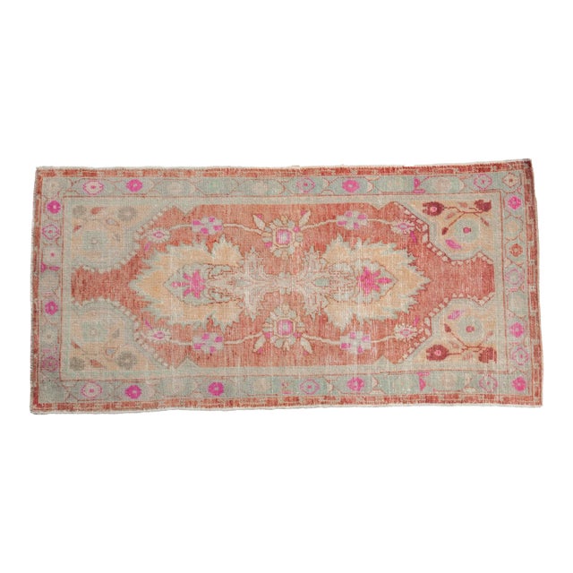 Vintage Distressed Oushak Rug Runner - 2'9" X 5'7" For Sale