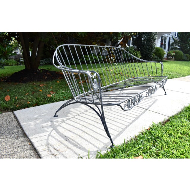 Wrought Iron Faux Bois Sofa in Dogwood Form, Mid-Century Modern For Sale - Image 11 of 13