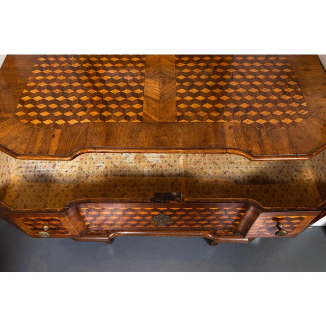 Wood Parquetry Veneered Italian Commode, circa 1800 For Sale - Image 7 of 7