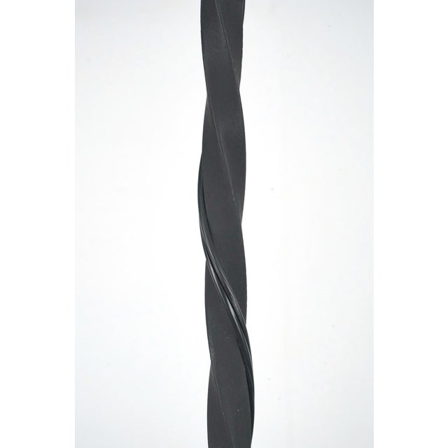 Early 20th Century Restored Victorian Wrought Iron Bridge Floor Lamp For Sale - Image 9 of 15