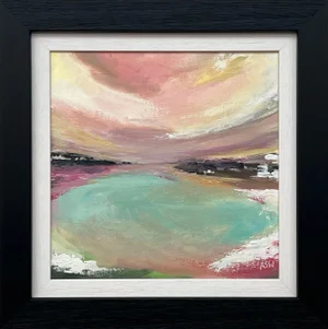 Abstract Landscape Seascape Painting With Pastel Shades by Contemporary Artist