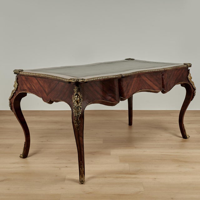 Antique French Louis XV Style Bureau Plat or Desk For Sale - Image 14 of 18