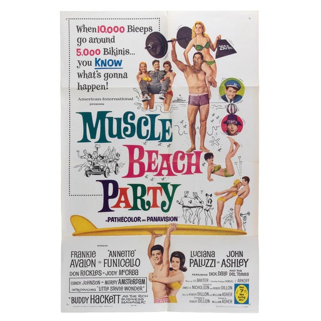 Muscle Beach Party Poster, USA, 1964 For Sale - Image 6 of 7
