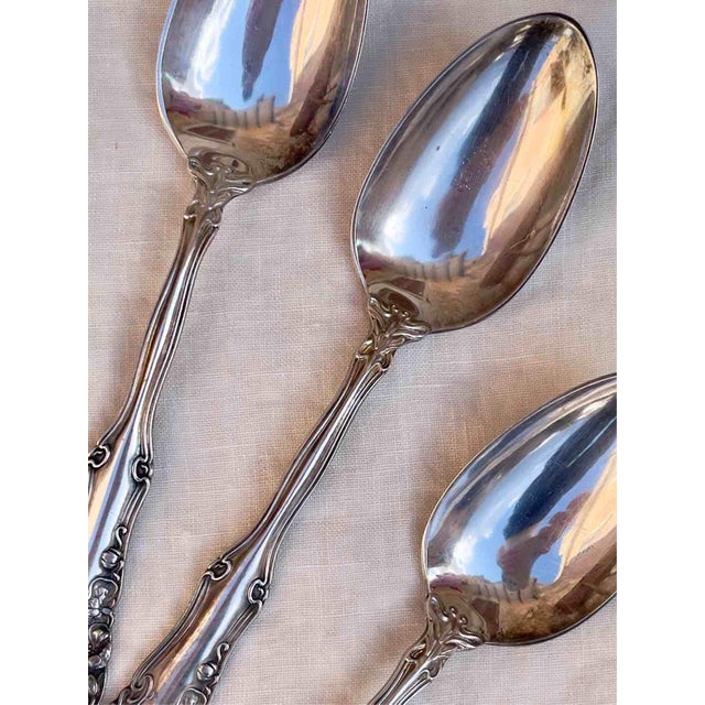 Berwick Dessert Spoons from WM. Rogers & Son, 1904, Set of 6 For Sale - Image 3 of 9