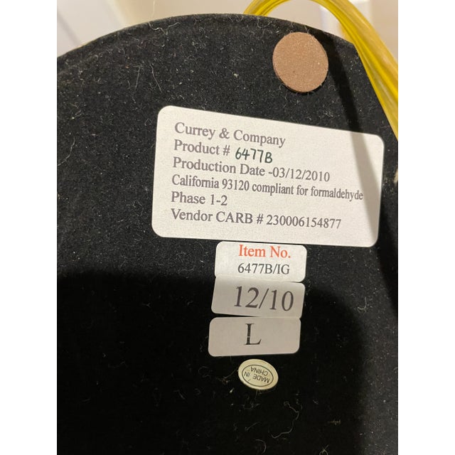 Currey & Company Ceramic and Brass Table Lamps - a Pair For Sale - Image 9 of 10