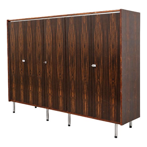 Large Vintage Wardrobe with Hanging and Storage Space, 1960s For Sale