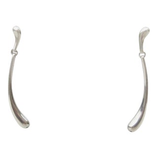 Tiffany & Co Elsa Peretti Sterling Earrings For Sale