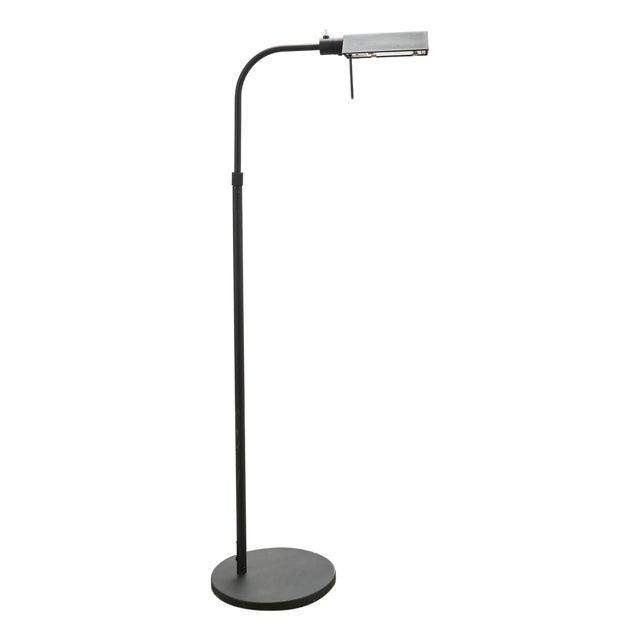 Modern Style Brushed Steel Adjustable Pharmacy Floor Lamp For Sale