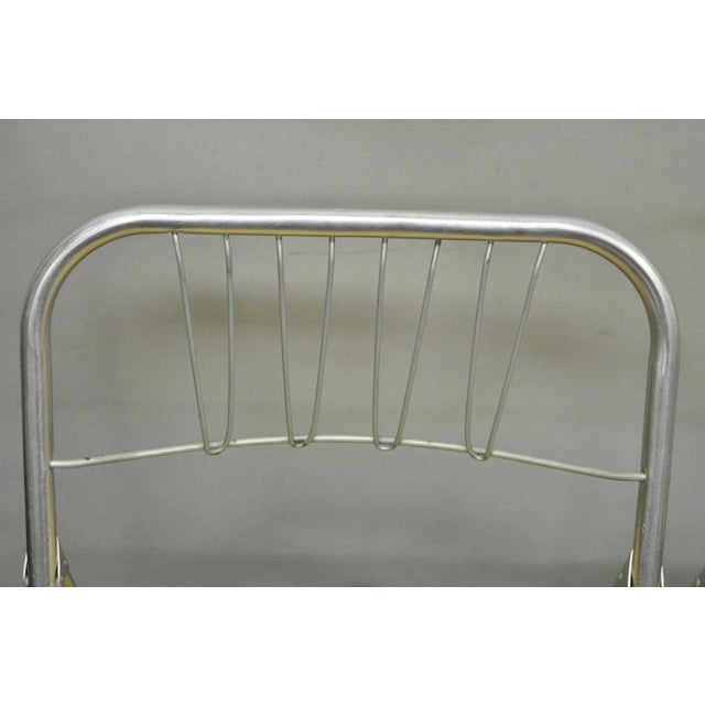 Mid 20th Century Vintage Mid Century Modern Aluminum Folding Dining Chairs by Airlite - Set of 4 For Sale - Image 5 of 18