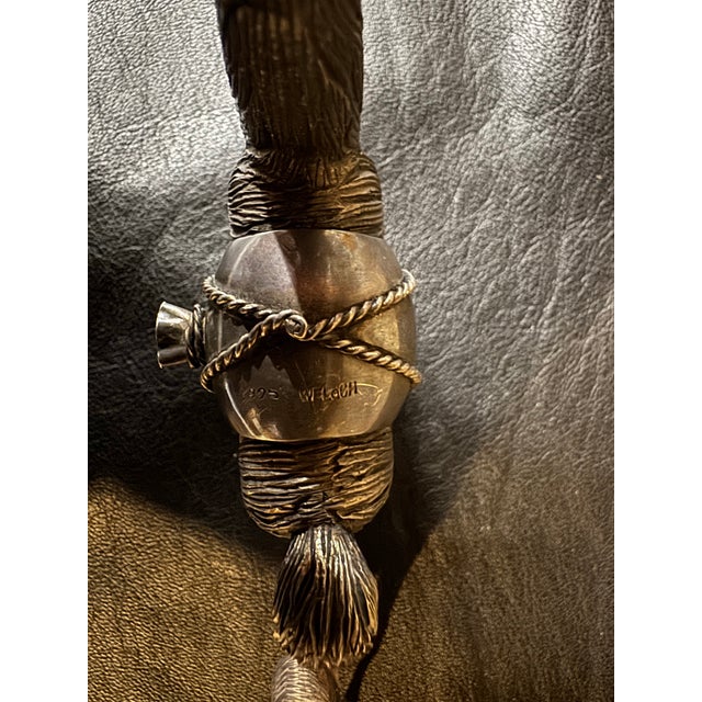 Silver Pair of Sterling Silver (Marked 925) Peruvian Llama Figurine For Sale - Image 8 of 9
