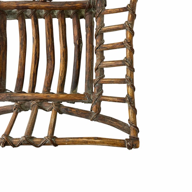 Wood Vintage Square Bamboo Tray, Trivet For Sale - Image 7 of 7