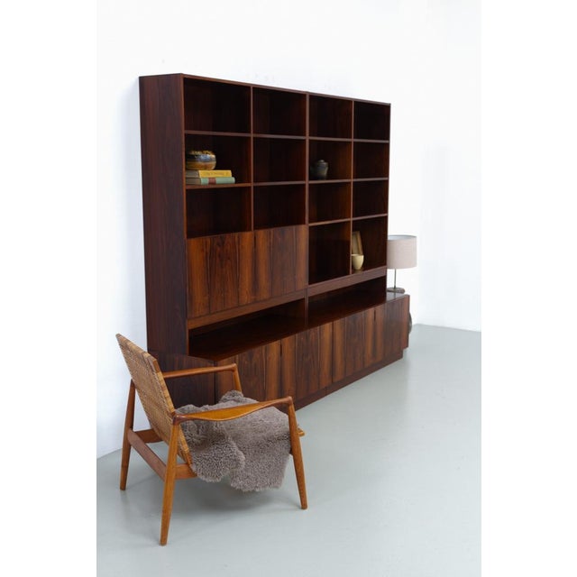 Large Modern Danish Rosewood Bookcase, 1970s For Sale - Image 12 of 18