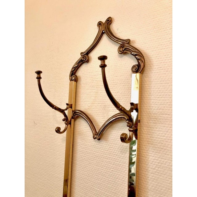 Metal Vintage Italian Hollywood Regency Wall-Mounted Coat Racks, 1960s, Set of 2 For Sale - Image 7 of 18