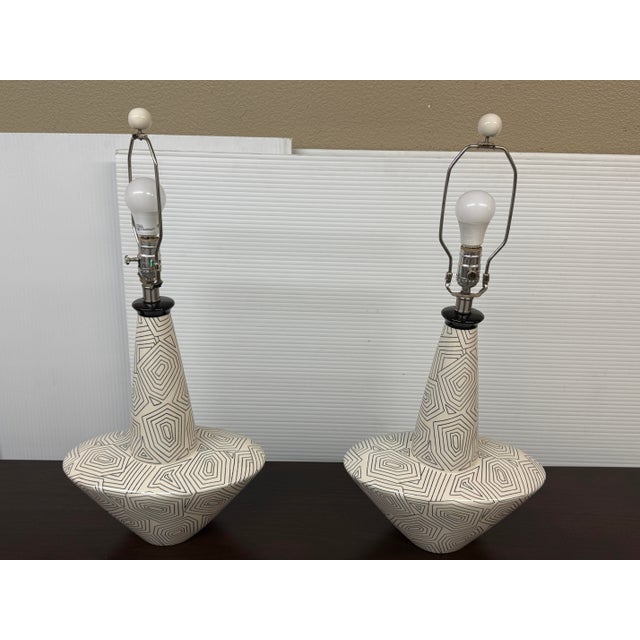 2020s Arteriors Toronto Ceramic Table Lamps, Pair For Sale - Image 5 of 12
