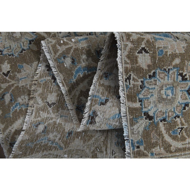 1970s Vintage Persian Handknotted Wool Brown Oversize Area Rug For Sale - Image 9 of 11