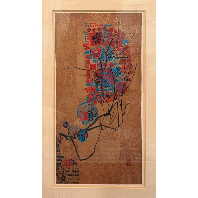 Abstract 1979 Lebadang “Joyeux” Signed e.a. Artist’s Proof Serigraph, Framed With Documentation For Sale - Image 3 of 14