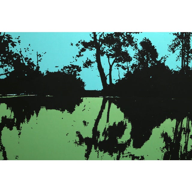Op Art Lily Pond, Roy Ahlgren Screenprint, Signed, Numbered, Dated, and Titled in Pencil For Sale - Image 3 of 4