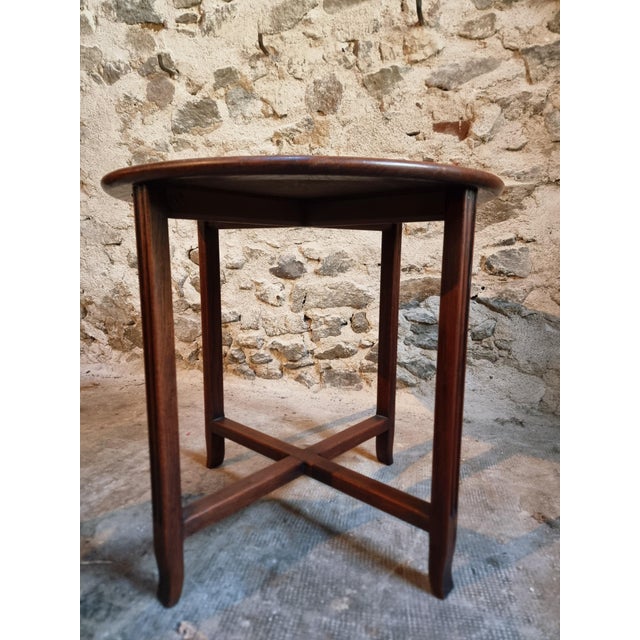 Vintage Oak Nesting Table Set, France, 1960s, Set of 3 For Sale - Image 17 of 18
