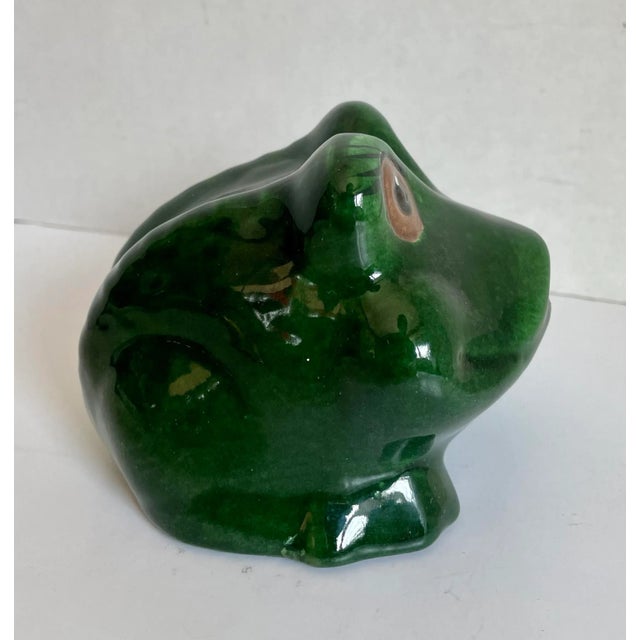 California Ceramic Pottery Figurative Frog Spitter For Sale In Los Angeles - Image 6 of 10