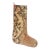 One of a Kind Vintage Wool Kilim Christmas Stocking – Camel & Rust Vine Pattern, 12.2 X 18.1 in – Boho Turkish Holiday Decor For Sale