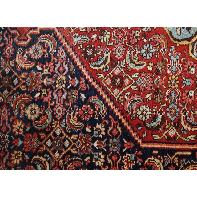 Traditional 1900s Handmade Antique Persian Bidjar Rug 4.5' X 5.6' For Sale - Image 3 of 12