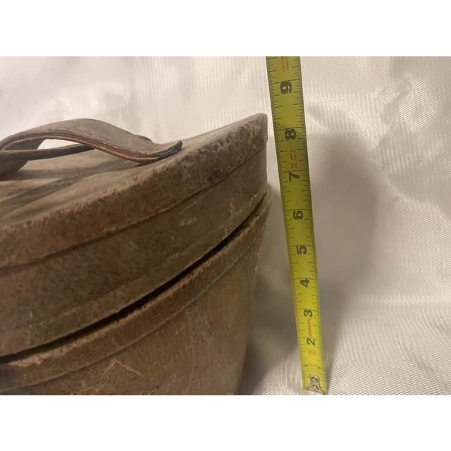 Antique Leather Top Hat Box Case - Late 19th Century For Sale - Image 16 of 18