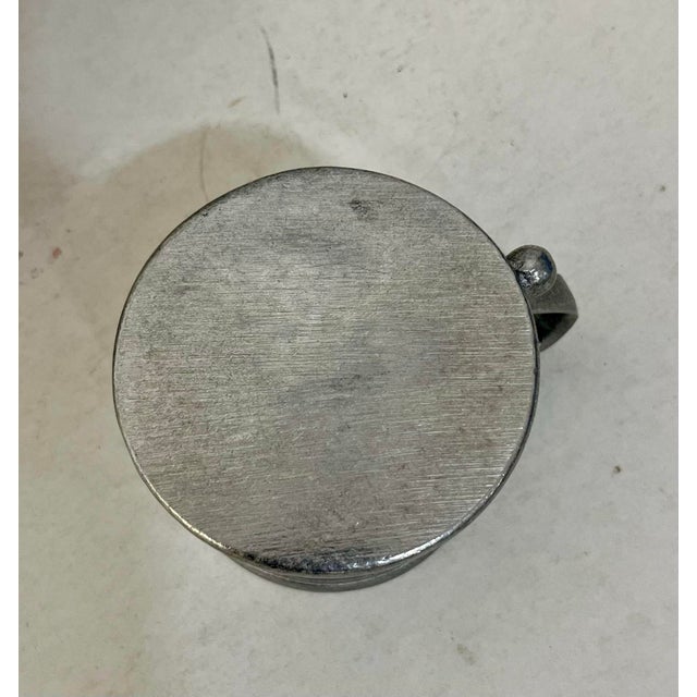 1970s Vintage Wilton Pewter Finish Cups With Ceramic Inserts- 14 Pieces For Sale - Image 5 of 9