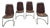 Set of 4 Attributed to Gastone Rinaldi Cantilever Chrome Design Chairs Rima Italy 1970 MCM For Sale