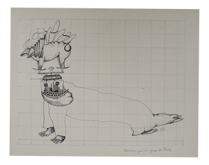 Jean-Claude SILBERMANN, Sneaky signs, The judge's Scales, Drawing