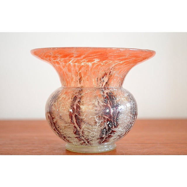 Rare miniature Ikora vase by German designer Karl Wiedmann for WMF - Diameter 10 cm - Height 8 cm - Thick-walled vase with...