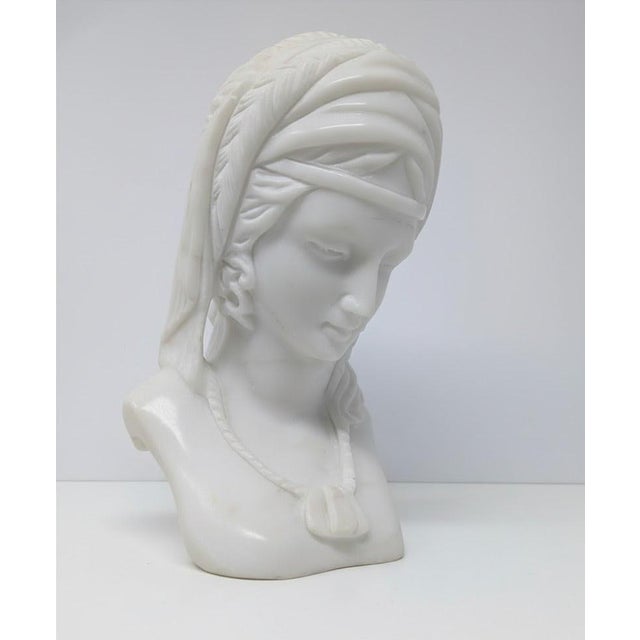 Traveling Man Treasures is selling this beautiful Italian white marble bust of a woman, specifically a Bedouin Princess,...