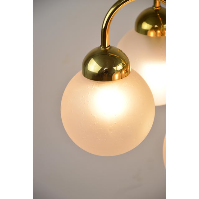 Metal Vintage Chandelier in Glass and Metal, 1980s For Sale - Image 7 of 15