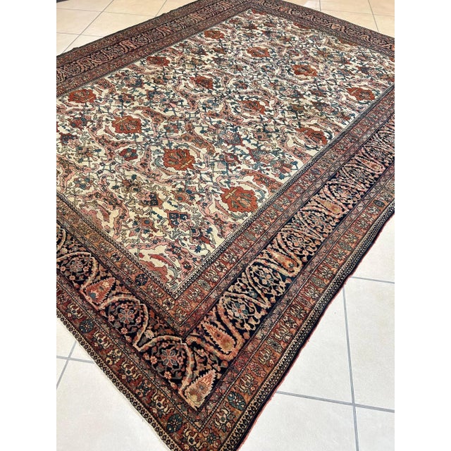1900's Antique Persian Sarouk Ferahan Carpet For Sale - Image 4 of 10