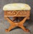 Mid 20th Century Mid 20th Century X-Base Stool Ottoman Crewel Textile Upholstery For Sale - Image 5 of 6