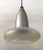 Mid-Century Modern 1960s Space Age Brushed Aluminum & Frosted Glass Pendant Lights a Pair For Sale - Image 3 of 10