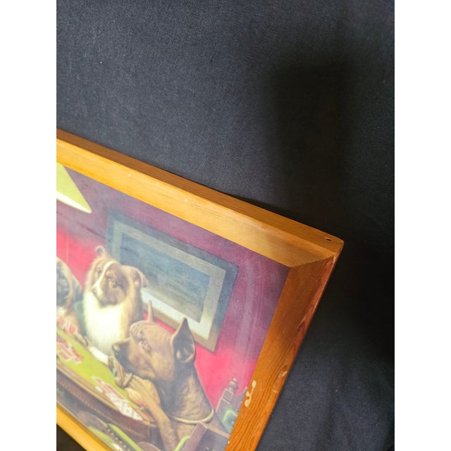 Vintage a Bold Bluff - c.m. Coolidge Art Print Dogs Playing Poker Cards Dog, Original Print For Sale - Image 4 of 5