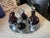 Metal Vintage Purple Cambridge Glass Condiments Set of 5 For Sale - Image 7 of 11