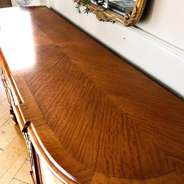 Vintage Louis XV Style Mahogany Sideboard | Statement Piece | French Revival For Sale In Raleigh - Image 6 of 11