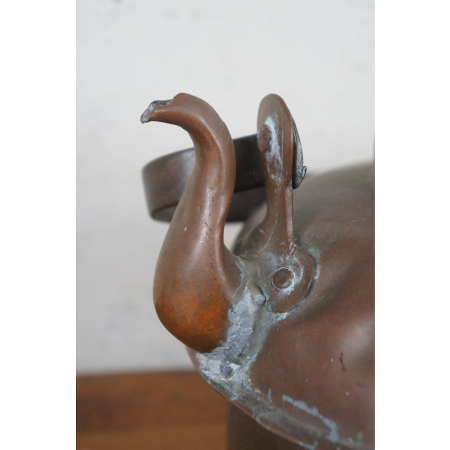 Antique Primitive Copper Dovetailed Goose Neck Tea Coffee Pot Kettle For Sale - Image 10 of 10
