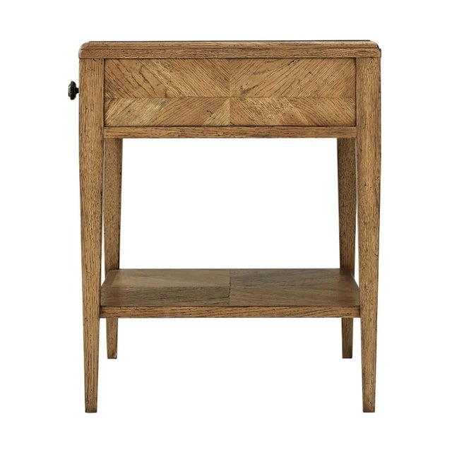 Rustic Oak End Table For Sale - Image 4 of 9