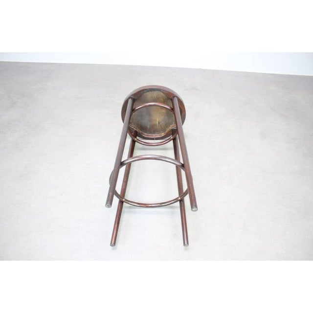 Beech Bentwood Stool from Thonet, Former Czechoslovakia, 1920s For Sale - Image 9 of 12