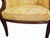 Wood Vintage Wingback Lounge Chair With Solid Wood Frame & Yellow Damask Upholstery For Sale - Image 7 of 9
