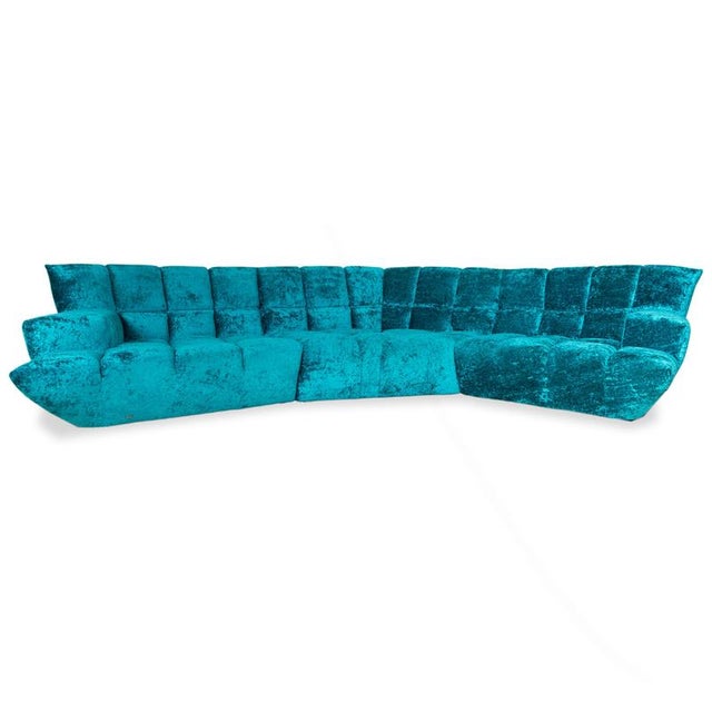 Fabric Corner Cloud 7 Sofa in Blue Turquoise from Bretz For Sale - Image 14 of 14