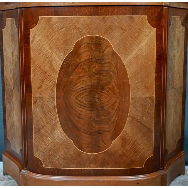 Brown Marquetry Console Table in Mahogany For Sale - Image 8 of 12