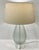 Stylish Arteriors Modern Frosted Jane Table Lamp, acrylic base, beige shade, showroom floor sample