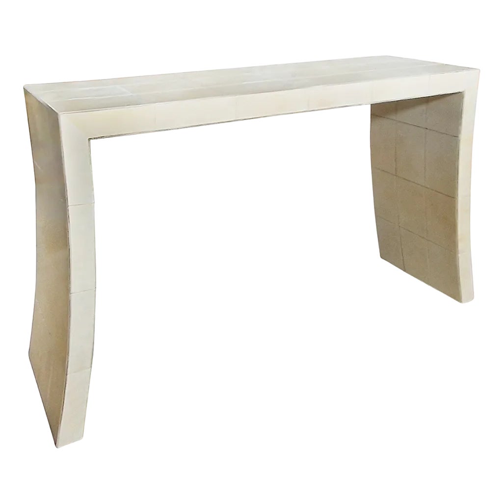 Parchment Console, 1980s | Chairish