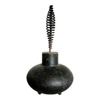 1950s MCM Atomic Authentic Eames Howard Miller Solid Cast Iron Fire Starter For Sale